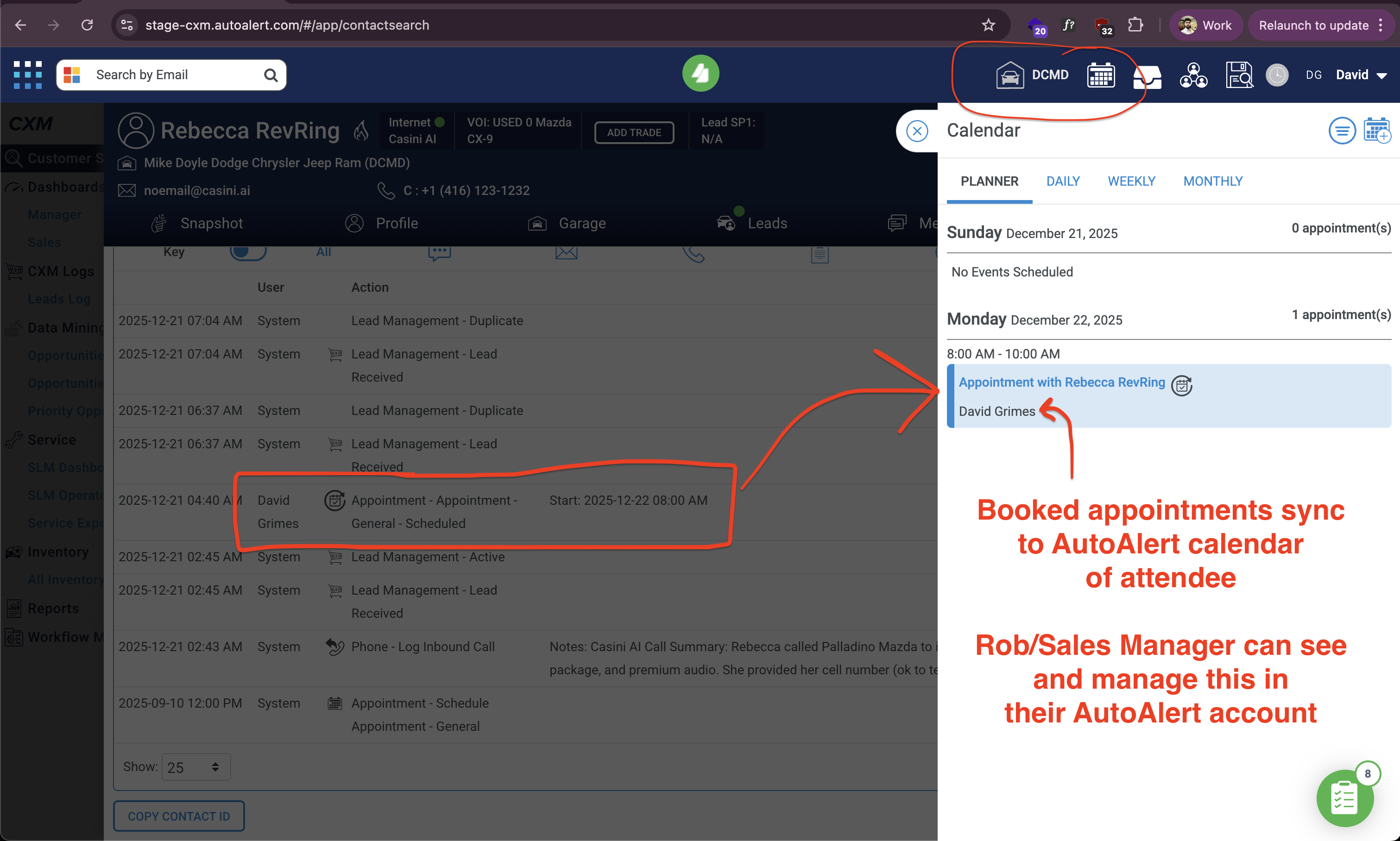 AutoAlert — Rebecca booked via RevRing AI call